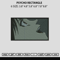 Psycho Rectangle Embroidery File 6 sizes
