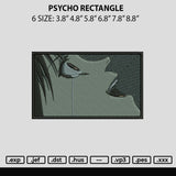 Psycho Rectangle Embroidery File 6 sizes