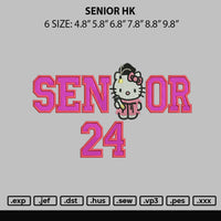 Senior Hk Embroidery File 6 sizes