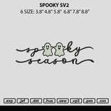 Spooky Sv2 Embroidery File 6 sizes
