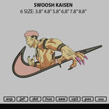 Swoosh Kaisen Embroidery File 6 sizes