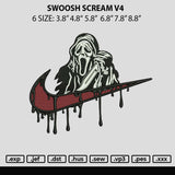 Swoosh Scream V4 Embroidery File 6 sizes