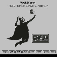 Volley2504 Embroidery File 6 sizes