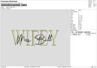 Wifeytext 0105 Embroidery File 6 Sizes