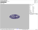 Olivia Text Embroidery File 4 size