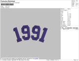 1991 Embroidery File 4 size