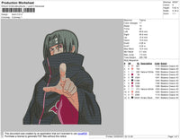 Itachi Uch Embroidery File 4 size