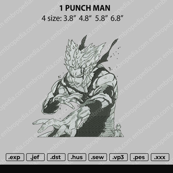 1 Punch Man Embroidery File 4 size