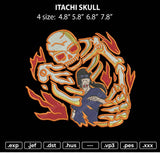 Itachi Skull Embroidery File 4 size