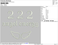 222 Angel Energy Embroidery File 4 size