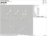 222 Angel Energy Embroidery File 4 size