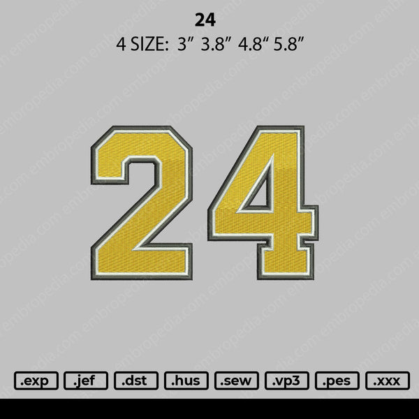 24 Embroidery File 4 size