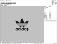 Adidas Trefoil Embroidery File 5 size