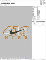 416 Swoosh Embroidery File 4 size