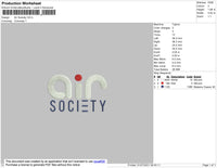 Air Society Embroidery File 4 size