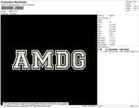 AMDG Embroidery File 4 size
