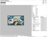 1 Anime 03 Rectangle  Embroidery File 4 size