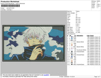 1 Anime 03 Rectangle  Embroidery File 4 size