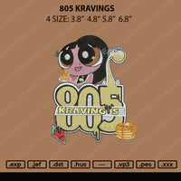 805 Kravings Embroidery File 4 size