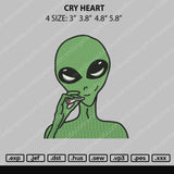 Alien 001 Embroidery File 4 size