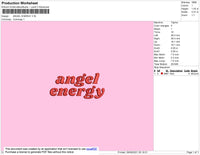 Angel Energy Embroidery File 4 size