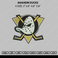 Anaheim Ducks Embroidery File 4 size