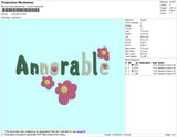 Annorable Embroidery File 4 size