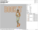 Book It Embroidery File 4 size