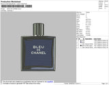 Blue De Chanel Embroidery File 4 size
