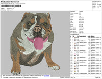 Bulldog Embroidery File 4 size