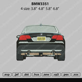 BMW3351 Embroidery File 4 size