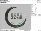 Boba Zone Embroidery File 4 size