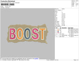 Boost Text Embroidery File 4 size