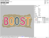 Boost Text Embroidery File 4 size