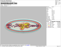Britney Spears Embroidery File 4 size