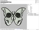 Butterflyskull Embroidery File 4 size