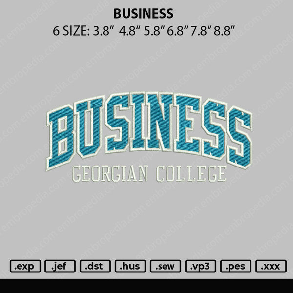 Business Embroidery File 4 sizes