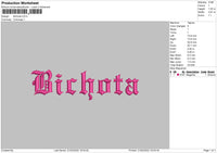 Bichota Embroidery File  4 size