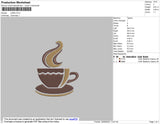 Coffee Embroidery File 4 size