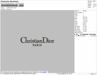 Christian Dior Paris Embroidery File 4 size