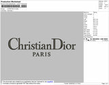 Christian Dior Paris Embroidery File 4 size