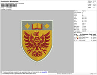 Crest Embroidery File 4 size