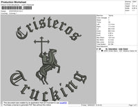 Cristeros Embroidery File 4 size