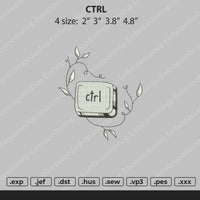 CTRL Embroidery File 4 size
