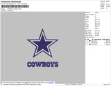 Cowboy Logo Embroidery File 4 size