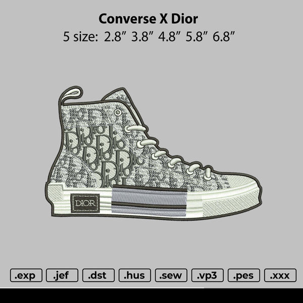 Converse X Dior Shoes – Embropedia