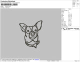 Dog Line Embroidery File 4 size