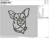 Dog Line Embroidery File 4 size