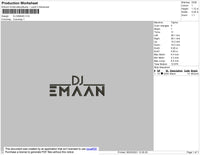 DJ Emaan Embroidery File 4 size