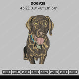 Dog V28 Embroidery File 4 size